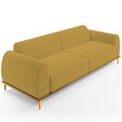 Sofá 04 Lugares Para Sala de Estar Kiev 260 cm D02 Veludo Mostarda D-260 - Lyam Decor
