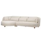 Sofá 05 Lugares 330cm Arizona com Chaise Direito Bouclé Off White - Nexta Casa