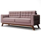 Sofá 150 cm 2 Lugares Sandero B-305 Veludo Rosê - Domi