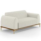 Sofá 150cm 2 Lugares Base Gold Molino D06 Linho C-367 Cru - Mpozenato