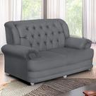 Sofá 1,50m 2 Lugares Suede Finlândia Cinza