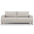 Sofá 160cm 2 Lugares Pés Curvos Santi Boucle D05 Creme - Mpozenato