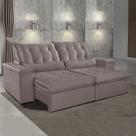 Sofá 1,80m Retrátil e Reclinável Safira Com Molas Bonnel 3 Lugares Fabri Decor Sofá 1,80m Retrátil e Reclinável Safira Com Molas Bonnel 3 Lugares Fabri Decor