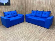 Sofá 2 e 3 Lugares Azul 110 Porto