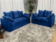 Sofá 2 e 3 Lugares Azul 410 Paris Sofá 2 e 3 Lugares Azul 410 Paris