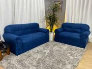 Sofá 2 e 3 Lugares Azul 410 Viena Sofá 2 e 3 Lugares Azul 410 Viena