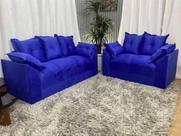 Sofá 2 e 3 Lugares Azul 910 Paris