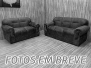 Sofá 2 e 3 Lugares Floral Preto 60 Viena
