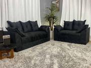 Sofá 2 e 3 Lugares Preto 601 Paris Sofá 2 e 3 Lugares Preto 601 Paris