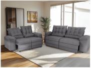 Sofá 2 e 3 Lugares Retrátil Reclinável Suede Phormatta Colômbia SMP
