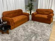 Sofá 2 e 3 Lugares Terracota 604 Viena Sofá 2 e 3 Lugares Terracota 604 Viena