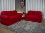 Sofá 2 e 3 Lugares Vermelho 608 Viena