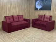 Sofá 2 e 3 Lugares Vinho 600 Porto