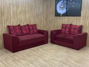 Sofá 2 e 3 Lugares Vinho com Floral 600/426 Porto
