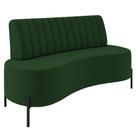 Sofá 2 Lugares 135cm Pés Aço Preto Tamar K04 Veludo Verde - Mpozenato