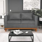 Sofá 2 Lugares 140cm Linho Esper Cinza Chumbo Sofá 2 Lugares 140cm Linho Esper Cinza Chumbo