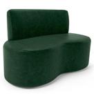 Sofá 2 Lugares 140cm Orgânico Para Sala de Estar Living Larissa L02 material sintético Verde Lyam Decor