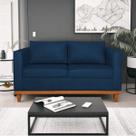 Sofá 2 Lugares 140cm Suede Esper Azul Marinho Sofá 2 Lugares 140cm Suede Esper Azul Marinho
