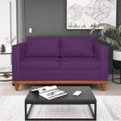 Sofá 2 Lugares 140cm Suede Esper Roxo Sofá 2 Lugares 140cm Suede Esper Roxo