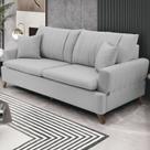 Sofa 2 Lugares 160 cm Eron Linho Cinza Vazzano