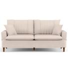 Sofá 2 Lugares 160cm com Almofadas Veras D05 Suede Bege Claro - Mpozenato