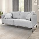 Sofá 2 Lugares 160cm Linho Lion Escandinavo Cinza Grigio