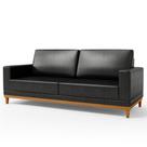Sofá 2 Lugares 160cm Living Sala de Estar Kayrós D05 Sintético Preto - Mpozenato