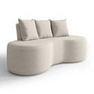 Sofá 2 Lugares 160cm Orgânico Viana B10 Bouclê Creme - Mpozenato Sofá 2 Lugares 160cm Orgânico Viana B10 Bouclê Creme - Mpozenato