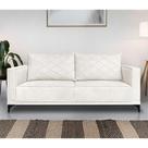 Sofá 2 Lugares 1,80m Horus Bouclê Off White Pés de Aço