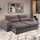 Sofá 2 Lugares 190cm Retrátil e Reclinável Free Veludo Bege Natural Sofá 2 Lugares 190cm Retrátil e Reclinável Free Veludo Bege Natural