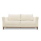 Sofá 2 Lugares Base De Madeira Grace 190 Cm Linho S04 - D'rossi Cor Natural