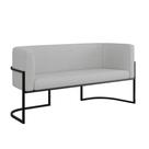 Sofá 2 Lugares Base Metal Preta Reforçada Recepção Bouclê Sofá 2 Lugares Base Metal Preta Reforçada Recepção Bouclê