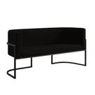 Sofá 2 Lugares Com Base De Metal Preto Reforçada Preto Sofá 2 Lugares Com Base De Metal Preto Reforçada Preto