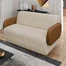 Sofá 2 Lugares Decorativo 188cm Túlio Sintético PU e Bouclê K01 - D Rossi