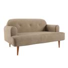 Sofá 2 Lugares Kiev Veludo Bege 130 cm