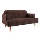 Sofá 2 Lugares Kiev Veludo Marrom 130 cm