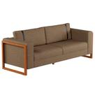 Sofá 2 Lugares Lin Linho Marrom e Amêndoa 180 cm