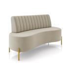 Sofá 2 Lugares Living 135cm Pé Ferro Dourado Maraú Veludo K01 - D'Rossi Sofá 2 Lugares Living 135cm Pé Ferro Dourado Maraú Veludo K01 - D'Rossi