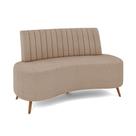 Sofá 2 Lugares Living 135cm Pé Palito Maraú Bouclê Creme K01 - D'Rossi