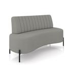 Sofá 2 Lugares Living 160cm Pé Ferro Pto Maraú Bouclê K01 - D'rossi Cor Cinza Sofá 2 Lugares Living 160cm Pé Ferro Pto Maraú Bouclê K01 - D'rossi Cor Cinza
