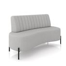 Sofá 2 Lugares Living 160cm Pé Ferro Pto Maraú Linho Cinza K01 - D'Rossi