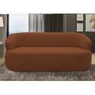 Sofá 2 Lugares Living Orgânico Sala de Estar 140cm Conka F05 Veludo Terracota - Mpozenato