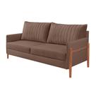 Sofá 2 Lugares Living Orion Design Ergonômico Marrom