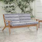 Sofá 2 Lugares Lótus Stain Játobá Acquablock Espaco Casa e Jardim Branco/Jatobá/Listrado Sofá 2 Lugares Lótus Stain Játobá Acquablock Espaco Casa e Jardim Branco/Jatobá/Listrado