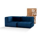 Sofá 2 lugares Modular Sofá na Caixa em Boucle com 2 Módulos 1,72m 1 Braço