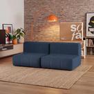 Sofá 2 lugares Modular Sofá na Caixa em Boucle com 2 Módulos 1,72m Sem braços