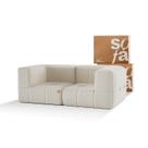 Sofá 2 lugares Modular Sofá na Caixa em Boucle com 2 Módulos 1,72m
