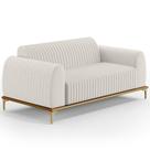Sofá 2 Lugares Molino 150 Cm Pés D'ouro Cru C-443 Sofá 2 Lugares Molino 150 Cm Pés D'ouro Cru C-443