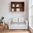 Sofa 2 Lugares Montenegro Sintético com Linha - Doce Sonho Móveis