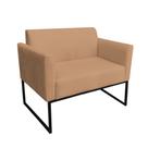 Sofá 2 Lugares Namoradeira Marisa Aço Industrial Preto Suede Caramelo Sisal D03 - D'Rossi Sofá 2 Lugares Namoradeira Marisa Aço Industrial Preto Suede Caramelo Sisal D03 - D'Rossi